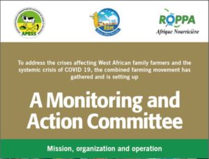 Establishment of a Monitoring and Action Committee of POs on the impacts of COVID19